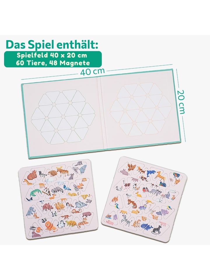 MAGNIKON Magnetisches Spiel Rätsel Erstaunliche Tiere, 46 Magnete, Logik trainieren günstig kaufen onesize
