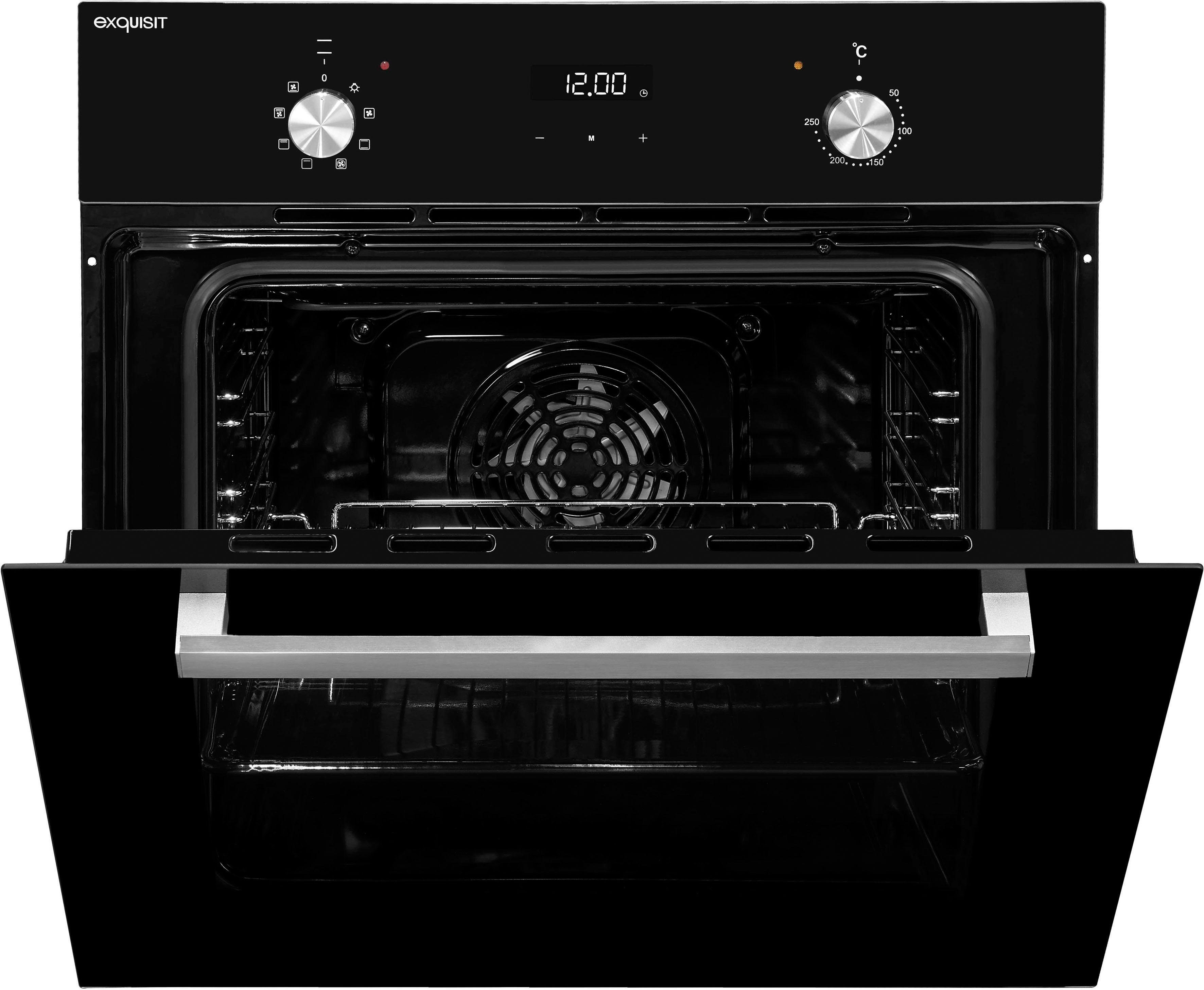 exquisit Einbaubackofen EBE 657-2H sw