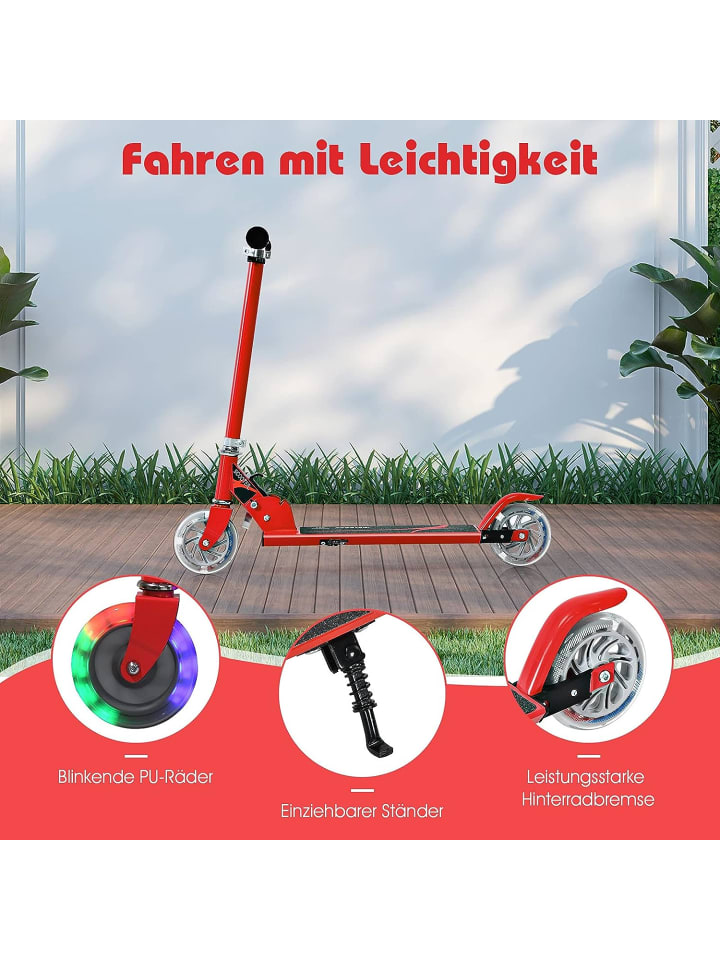 COSTWAY Kinderroller ab 4 Jahre in Rot günstig kaufen 70 cm