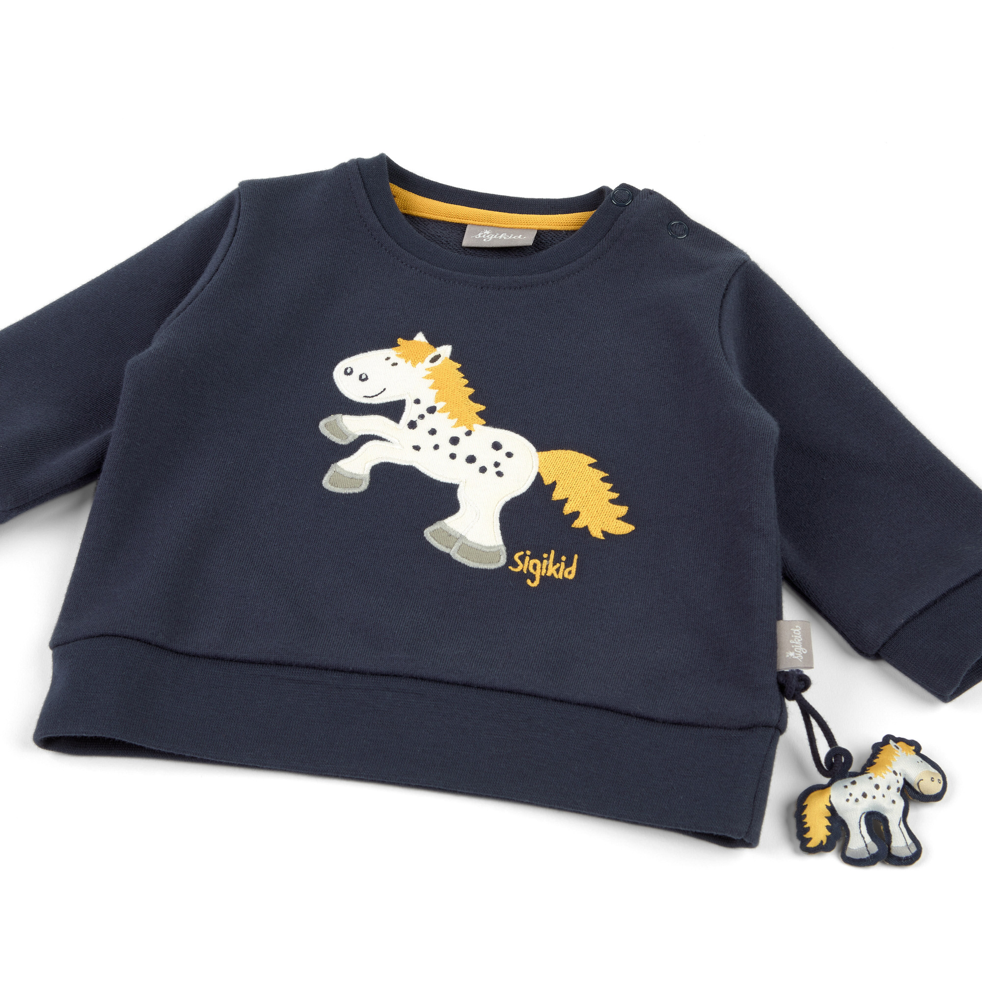 Dunkelblaues Baby Sweatshirt Pony