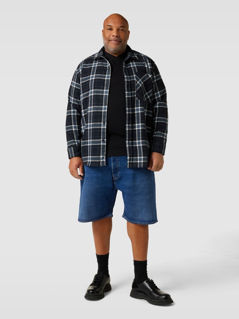 PLUS SIZE Jeansshorts mit Label-Patch Modell 'HEMMED' in jeans
