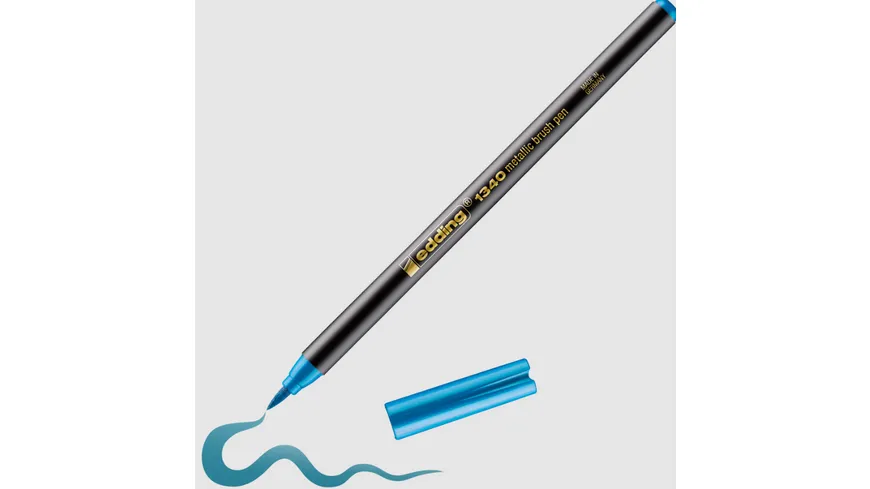 edding 1340 metallic Pinselstift blau-metallic
