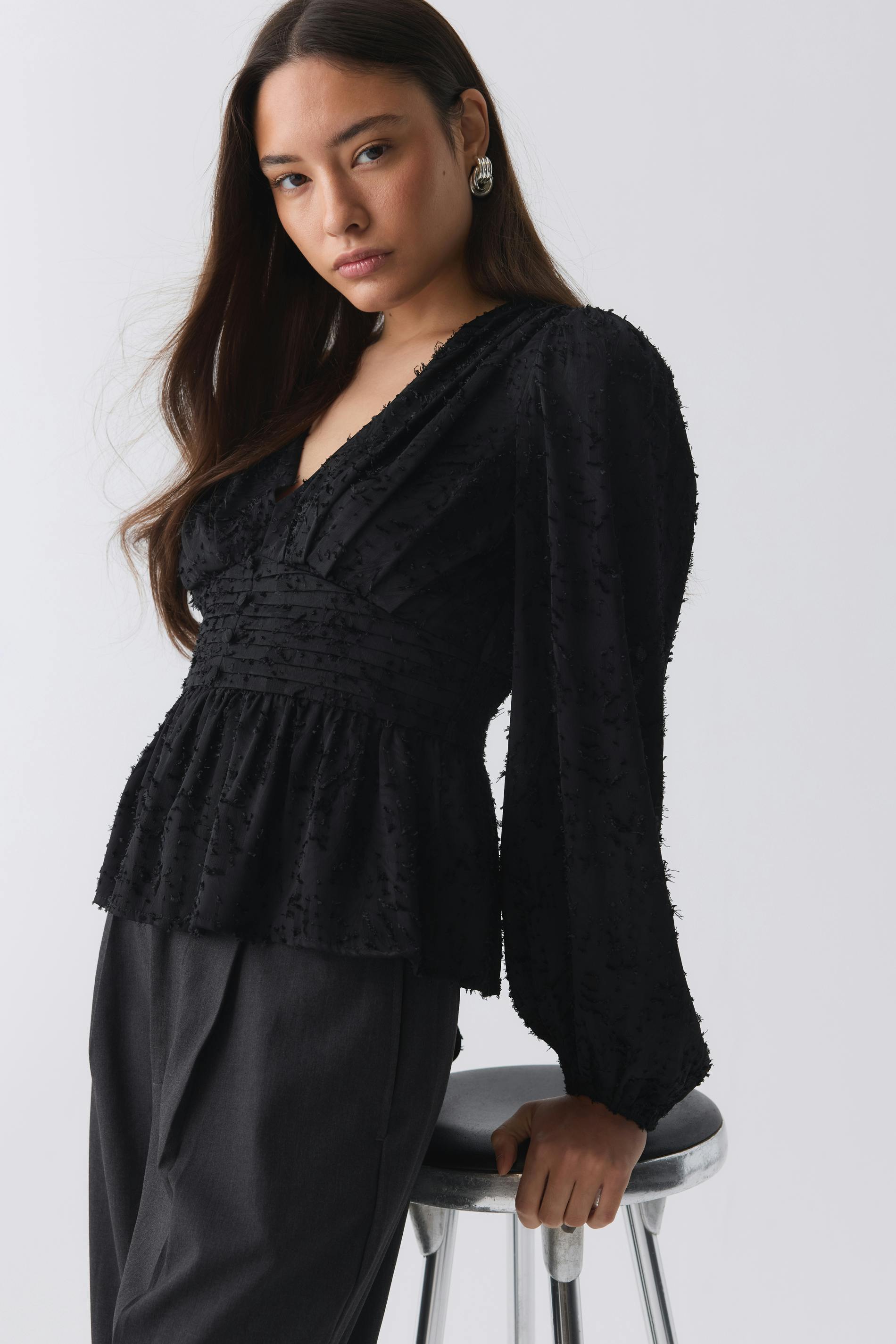 V-neck blouse