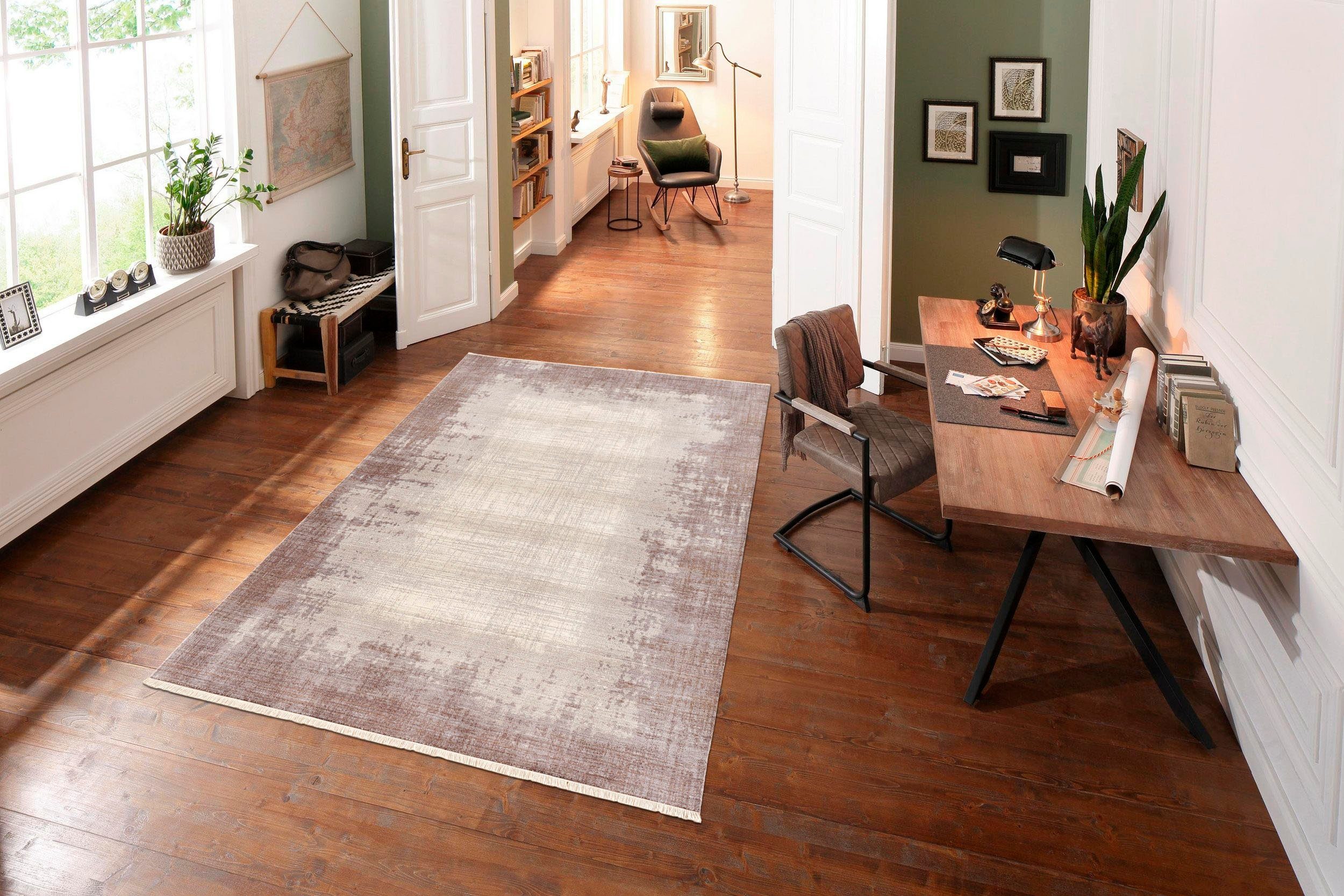 Teppich Stella, my home, rechteckig, Höhe: 6 mm, Modernes Design, Größe 1+2 wird ohne Fransen geliefert