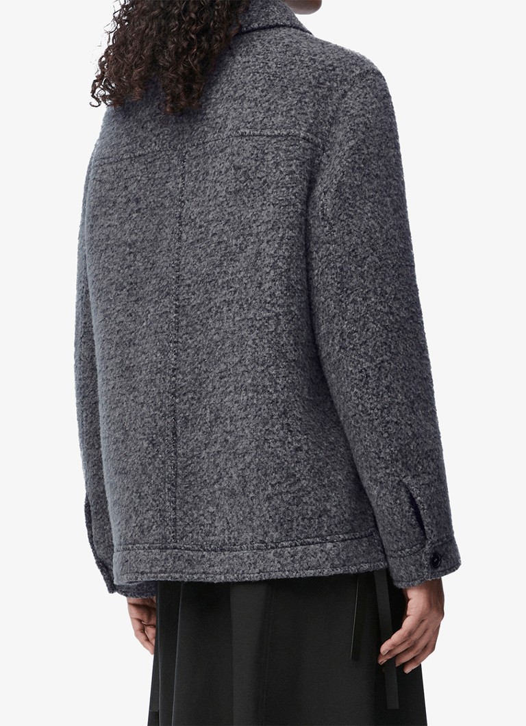 LOEWE Jacket in wool blend with lambskin details
