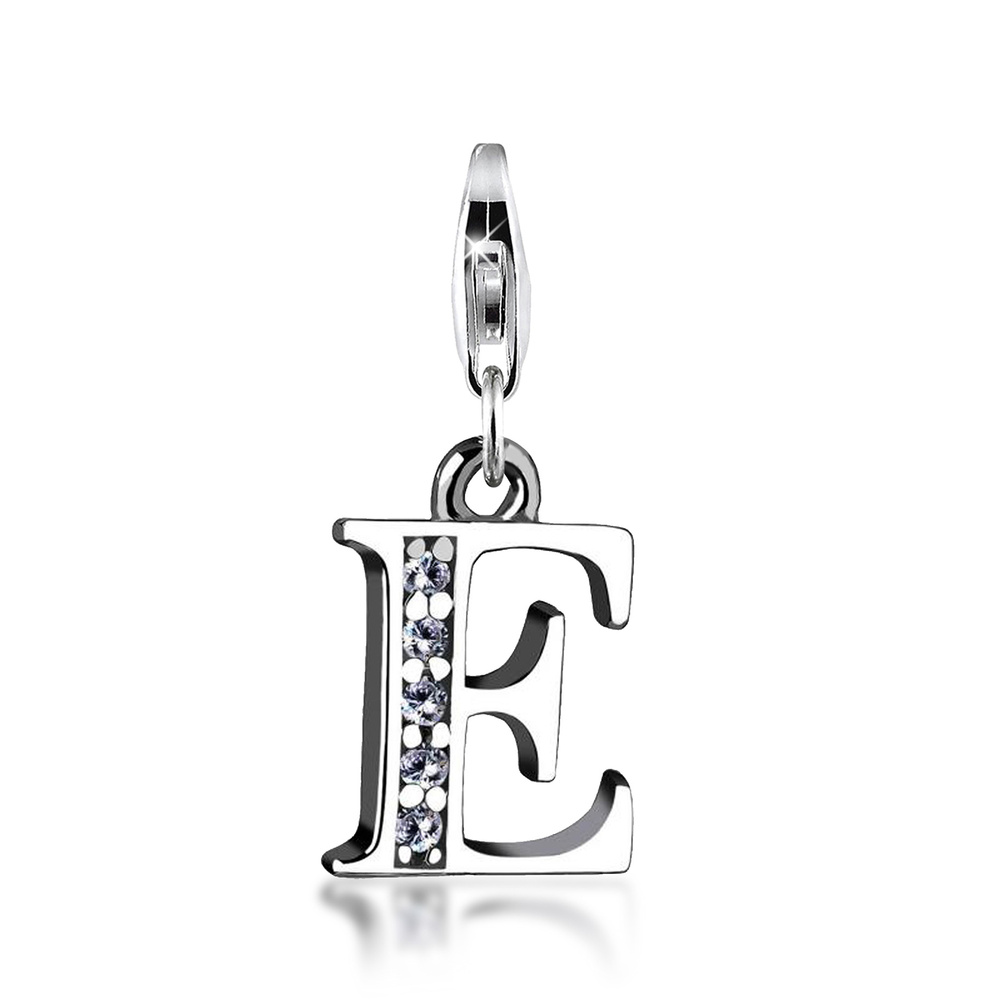 Nenalina Nenalina Amulette Charm lettre Pendentif individuel et personnalisé en argent 925 Pendentif
