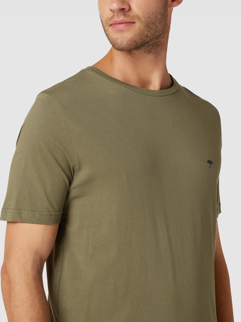 T-Shirt mit Logo-Print in olivgrün