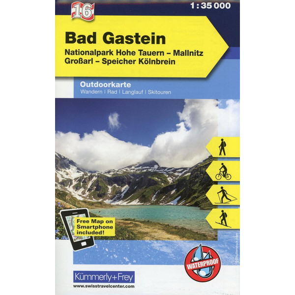 KuF Österreich Outdoorkarte 16 Bad Gastein 1 : 35 000 - Wanderkarte