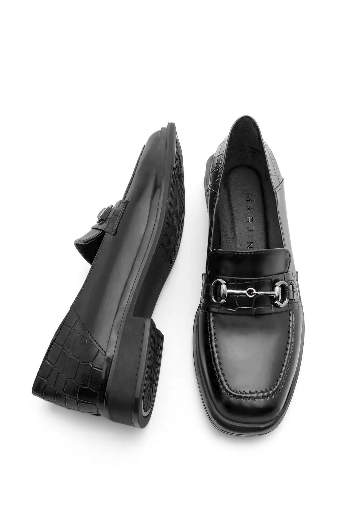 Marjin  Loafer - Schwarz - Blockabsatz