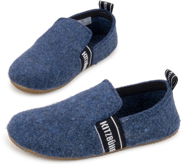 Living Kitzbühel ~ Wollfleece Hausschuh ~ Blau