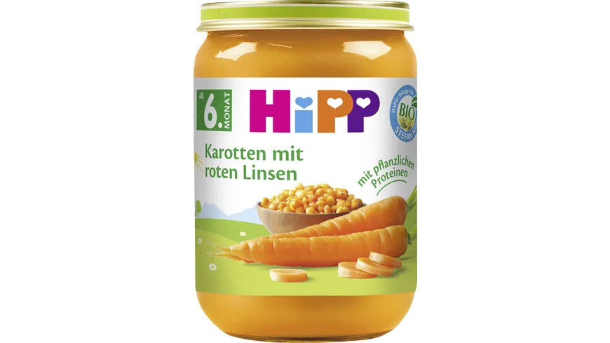 HiPP Bio Gemüse Karotten mit roten Linsen 190 g