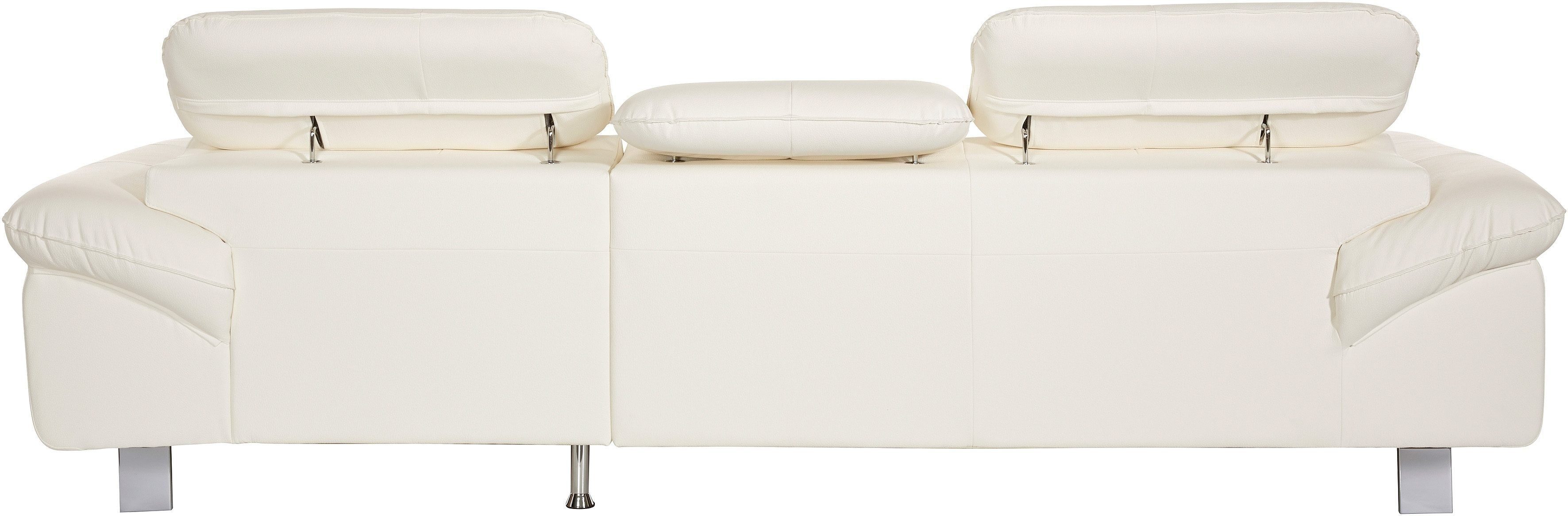COTTA Polstergarnitur Driver, (Set), bestehend aus Ecksofa und Hocker, mit Kopfteilverstellung