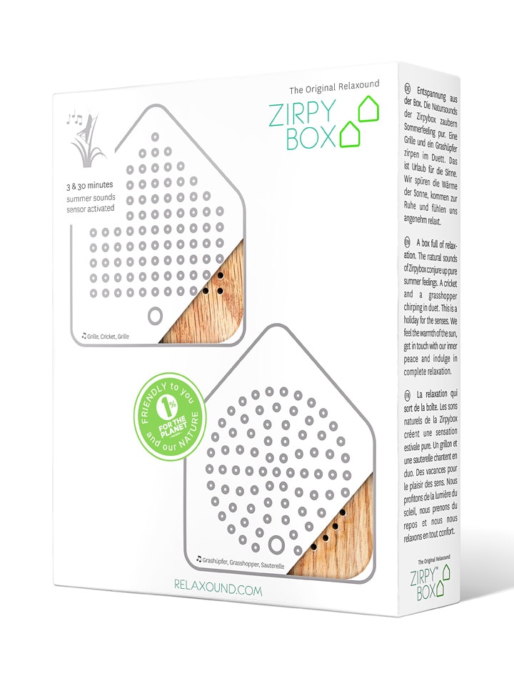 Zwitscherbox 2er-Set: Zirpyboxen in Hellbraun - (B)7 x (H)7,7 x (T)4 cm günstig kaufen onesize