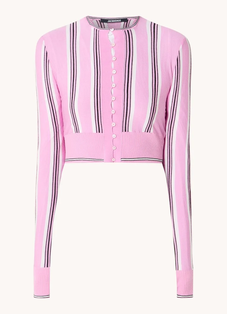 Jacquemus  Spiaggia fijngebreid cropped vest in scheerwolblend met streepprint