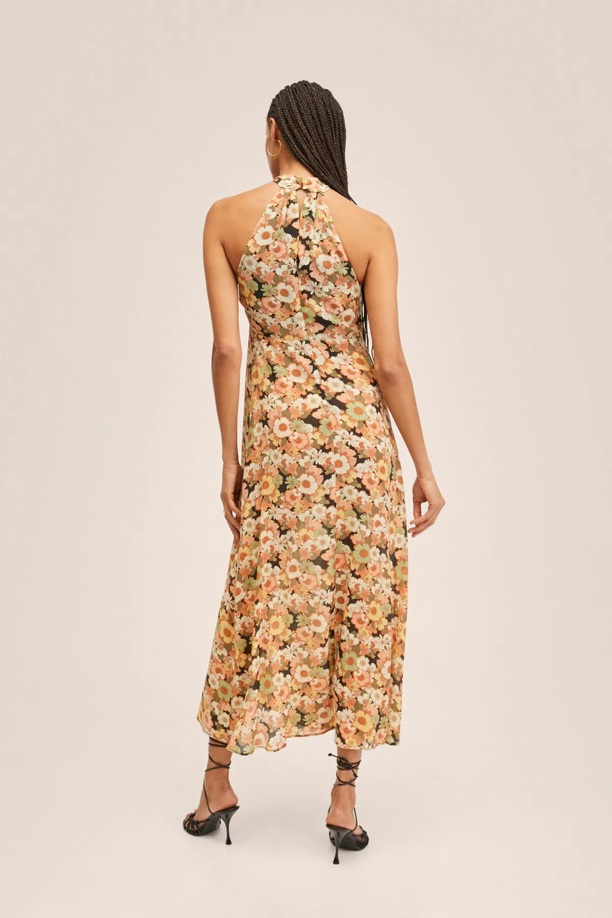 MANGO  Orangefarbenes Damenkleid 27017121