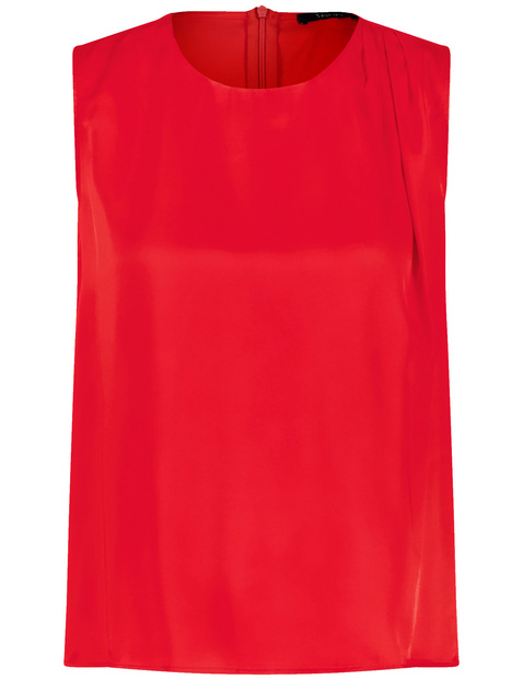 Ärmellose Bluse mit Falten-Detail