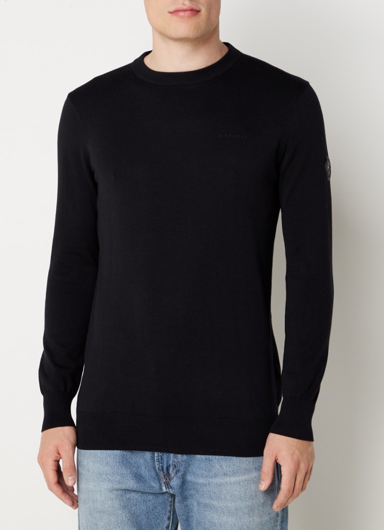 Airforce Fine-knit round-neck pullover