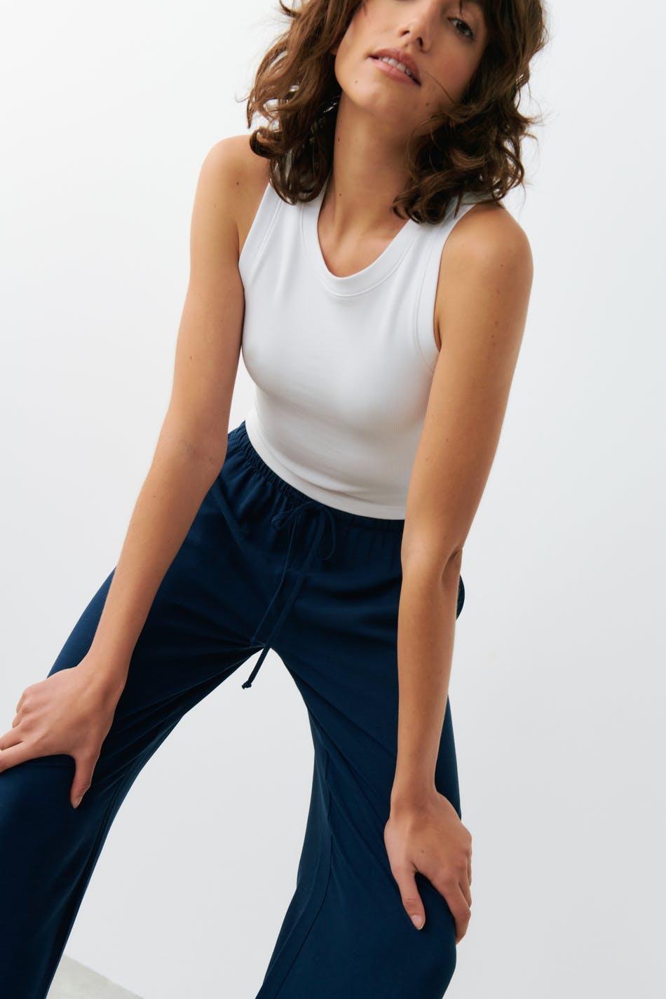 Linen mix trousers