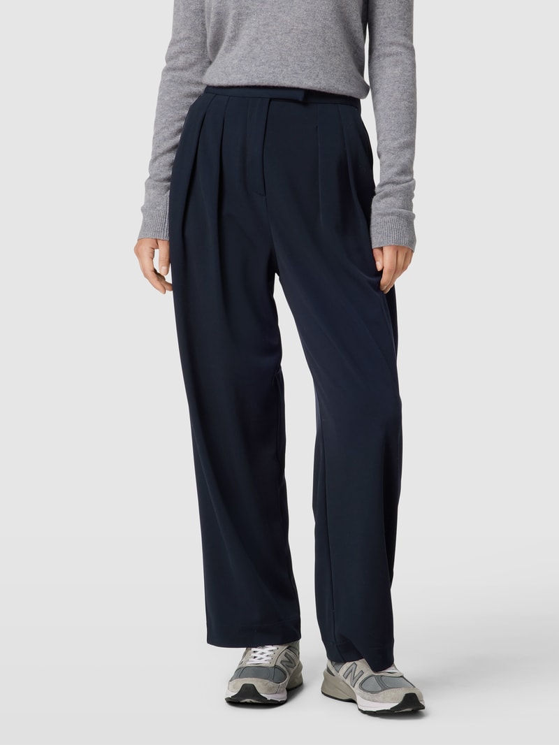 Stoffhose mit Kellerfalten in anthrazit