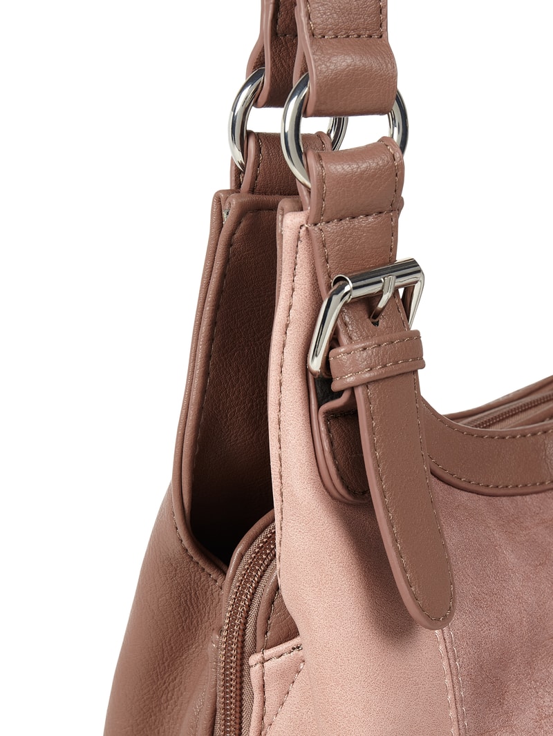 Shopper in Leder-Optik in altrosa