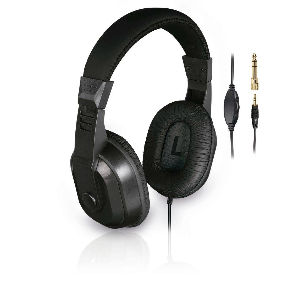 Thomson TV HiFi Kopfhörer Over Ear, Lautstärke regelbar, extra langes Kabel Over-Ear-Kopfhörer (Schwarz)