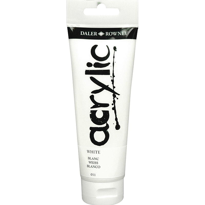 Dealer & Rowney Akrylmaling 120 ml, hvit