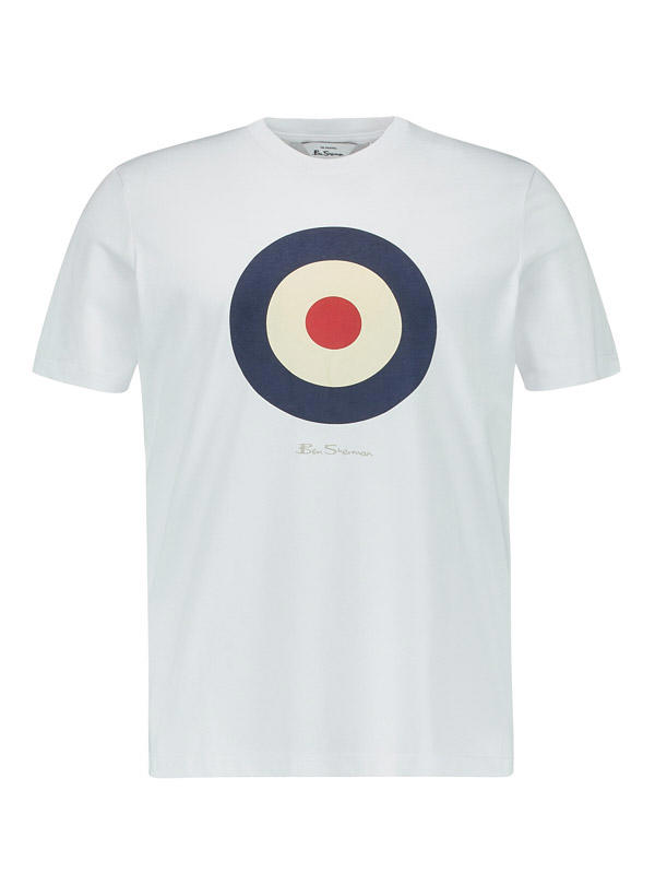 Ben Sherman, T-Shirt, Regular Fit, Bio Baumwolle, weiß