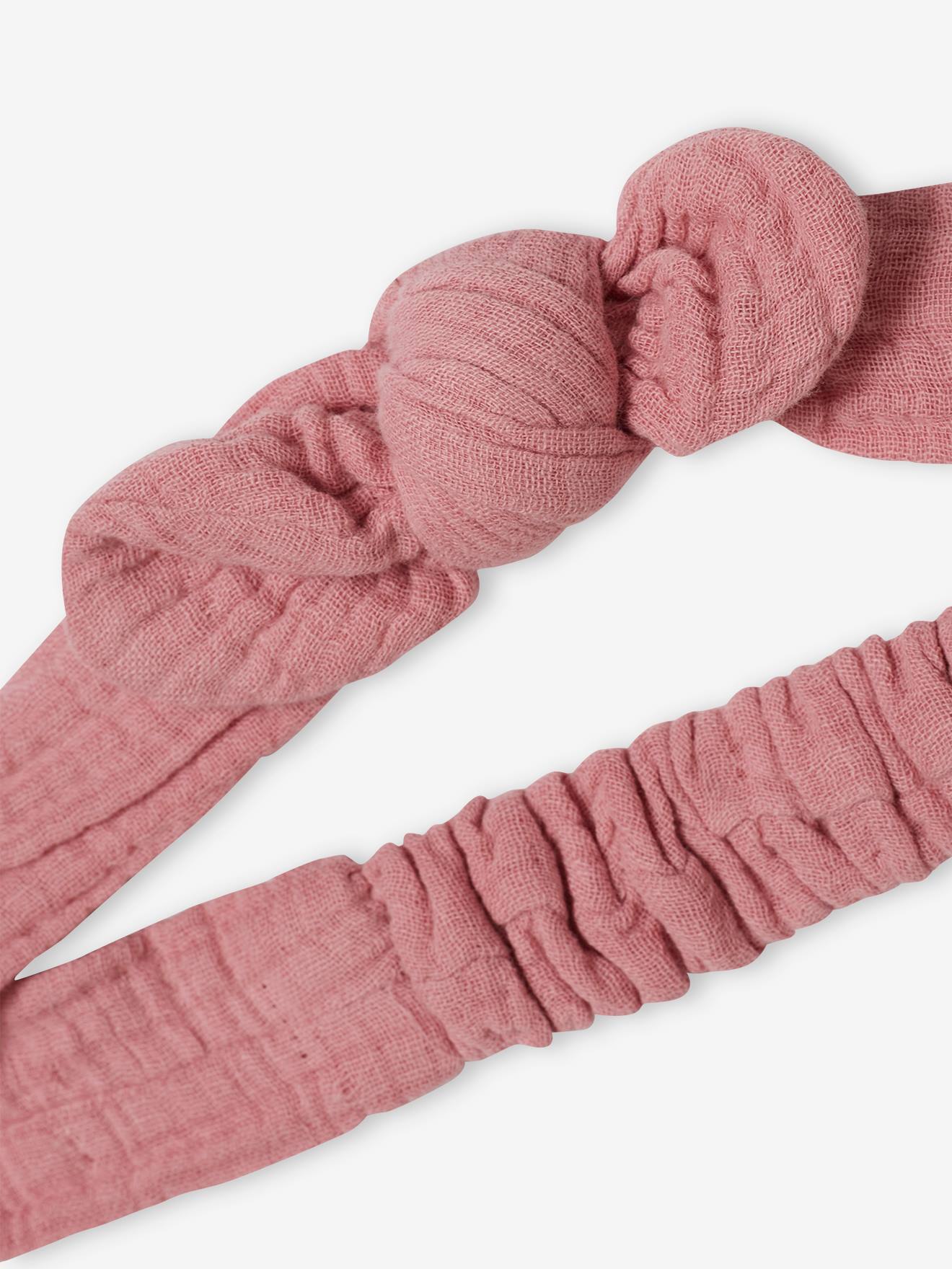 Vertbaudet Mädchen Baby-Set: Bluse, Shorts & Haarband - rosa