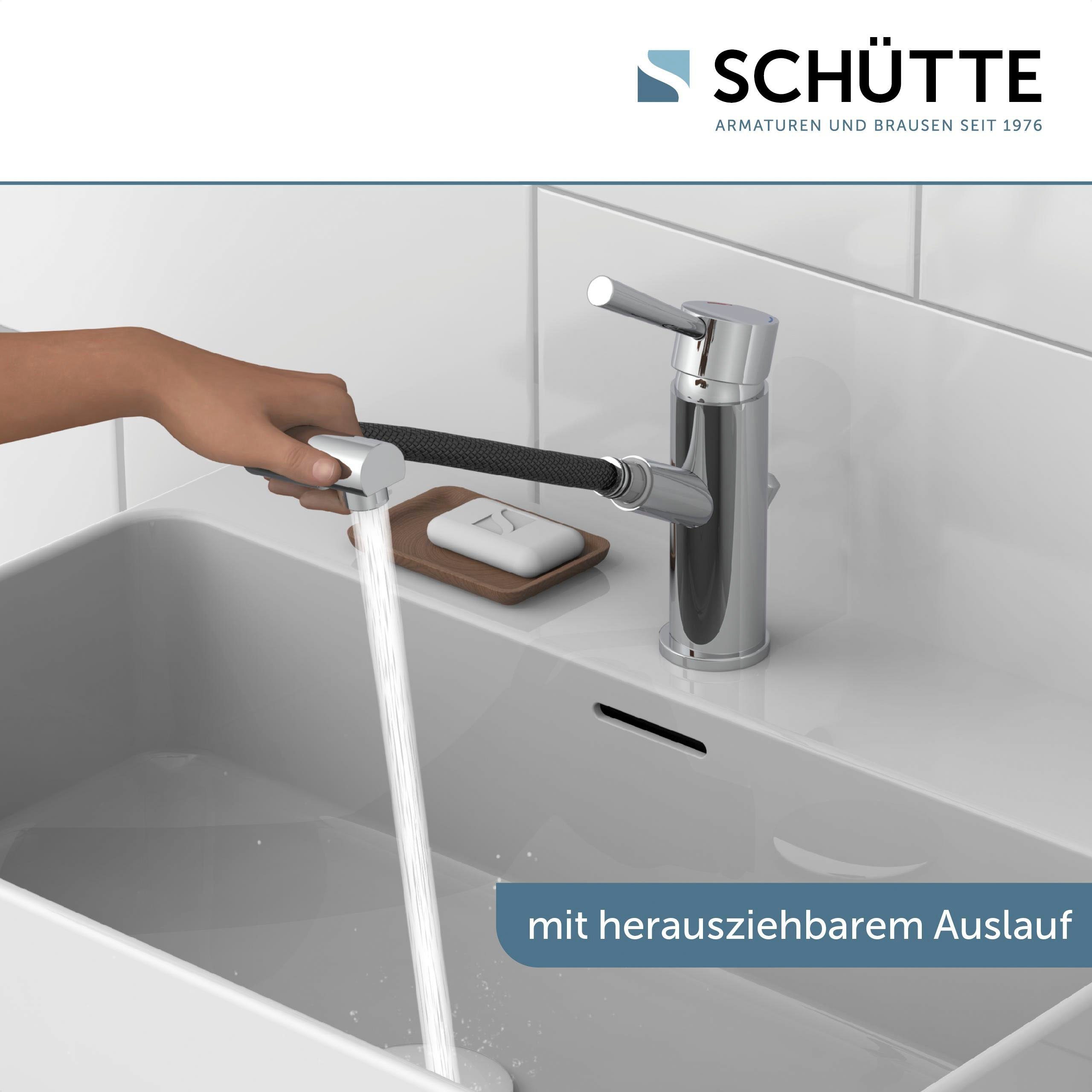 Schütte Waschtischarmatur Cornwall mit Zugstange, Ablaufgarnitur, Mischbatterie