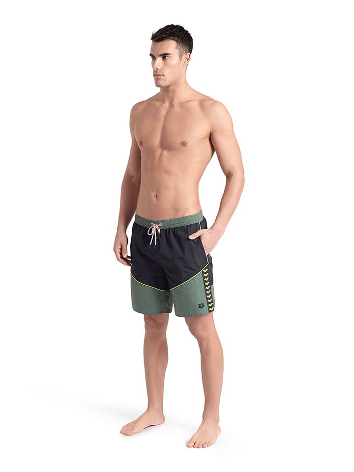 Arena Badeshorts in Khaki/ Schwarz günstig kaufen