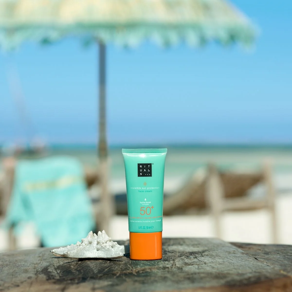 The Ritual of Karma Sun Protection Face Cream SPF50+ - Korkeasuojakertoimella varustettu aurinkovoide kasvoille.