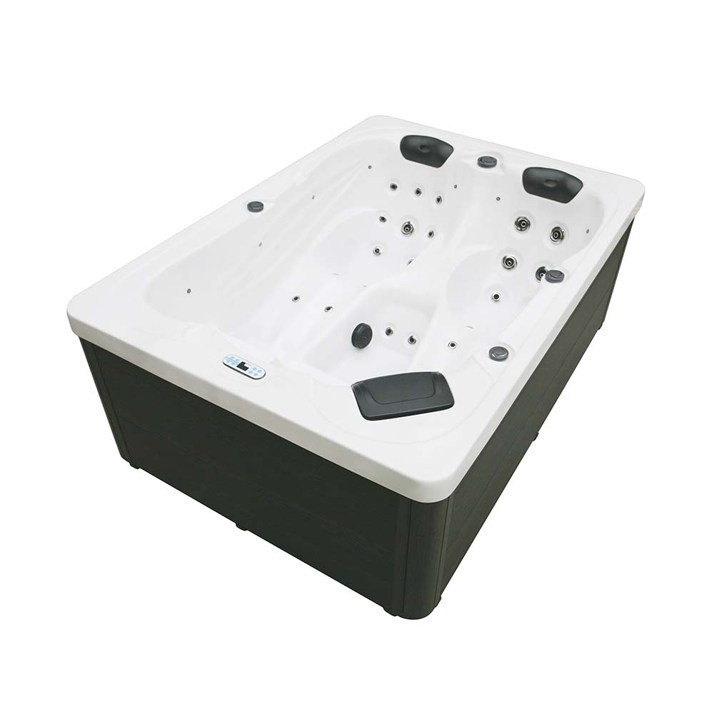 Home Deluxe Outdoor Whirlpool SUNSET - Mit Treppe und Thermoabdeckung