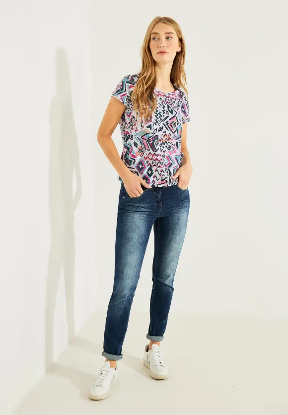 CECIL Shirt mit Smock Schultern