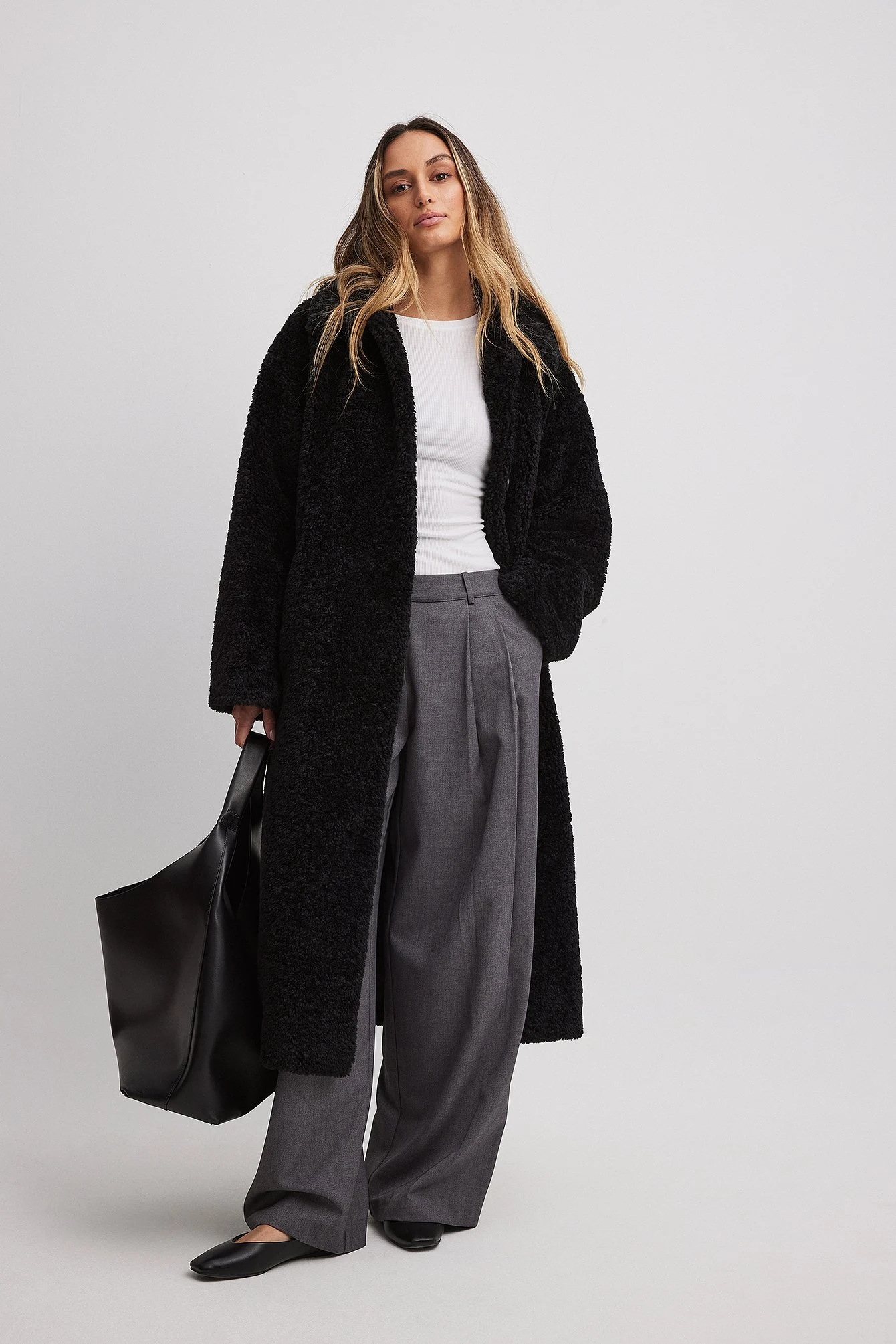 Lange Teddy-Jacke