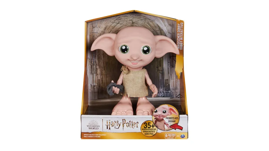 Spin Master - Wizarding World Harry Potter - Interaktiver Dobby Hauself Puppe
