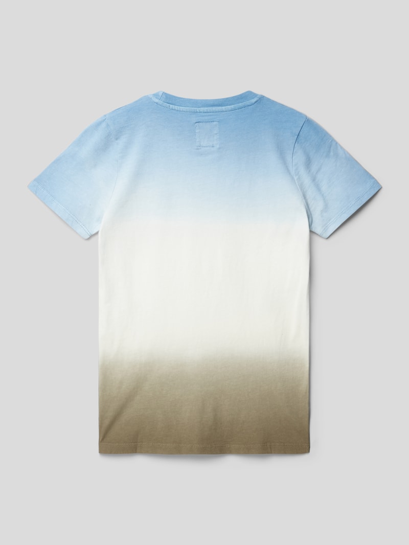 T-Shirt mit Farbverlauf in blau