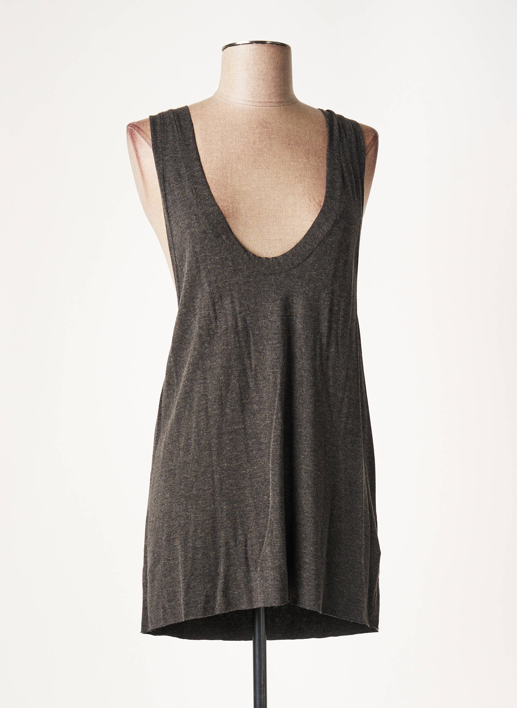 Lauren Vidal Tuniquesansmanche Femme couleur gris