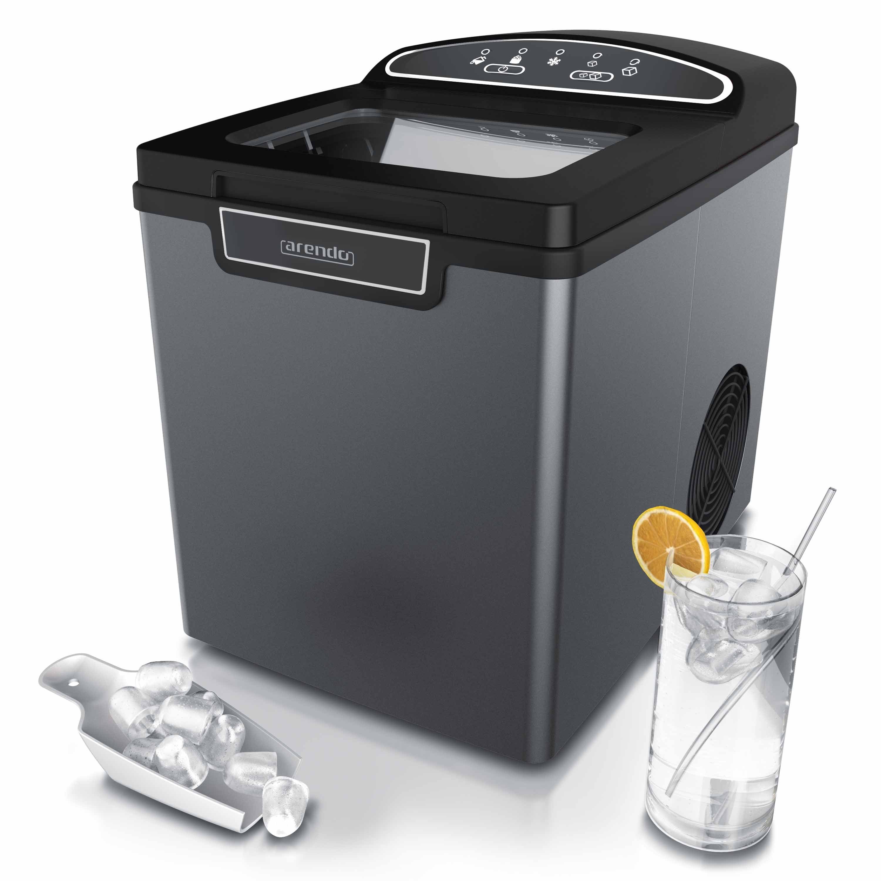 Arendo Eiswürfelmaschine, 1,8 Liter Eiswürfelbereiter, 9 Eiswürfel in 8 Minuten, 105W