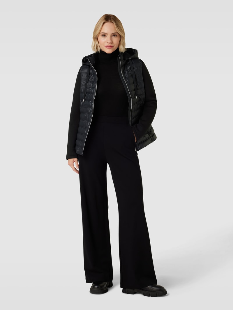 Jacke mit Two-Tone-Machart in schwarz
