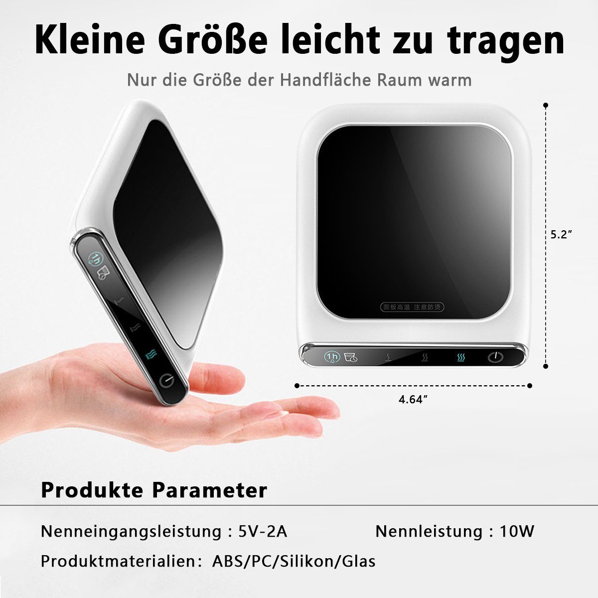 Hikeren Tassenwärmer, beheizter Untersetzer, intelligente Drei-Stufen-Heizung