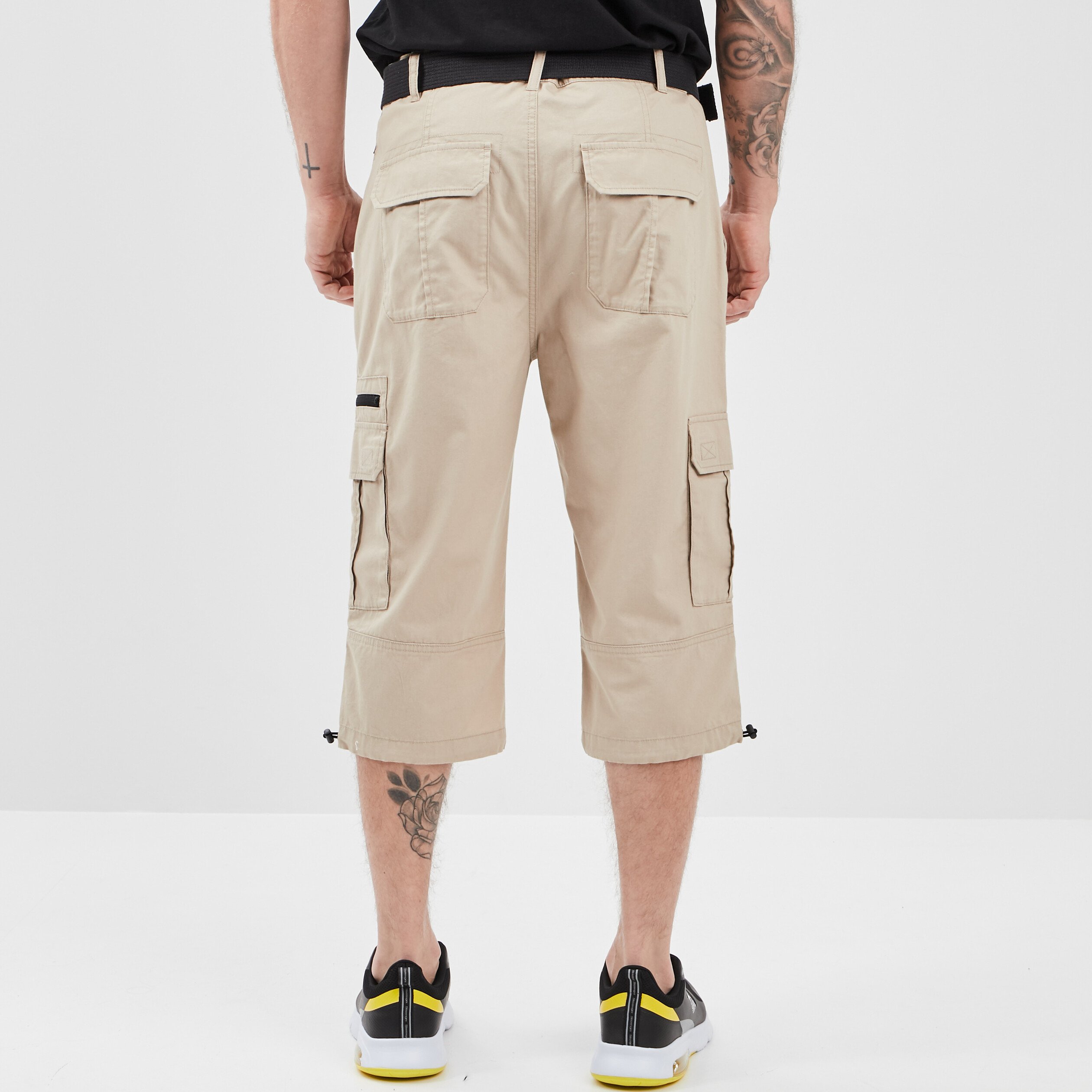Pantacourt ceinturé sable homme | La Halle