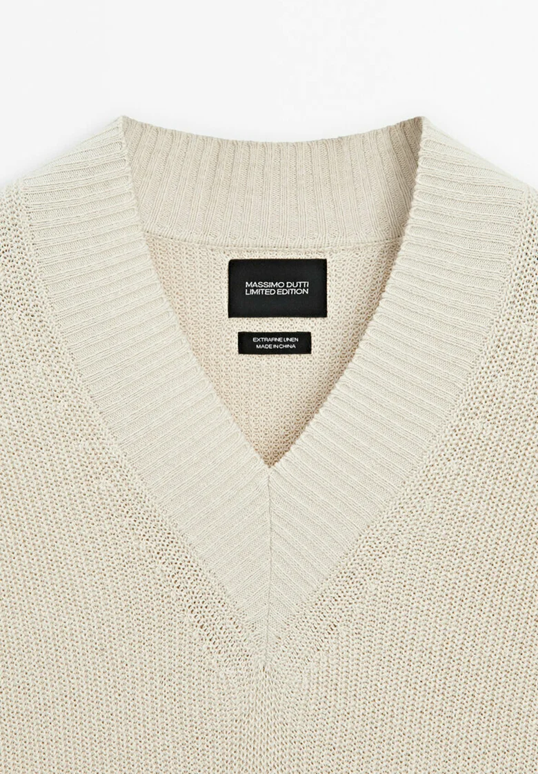Suéter Massimo Dutti EDICIÓN LIMITADA MEZCLA CUELLO EN V