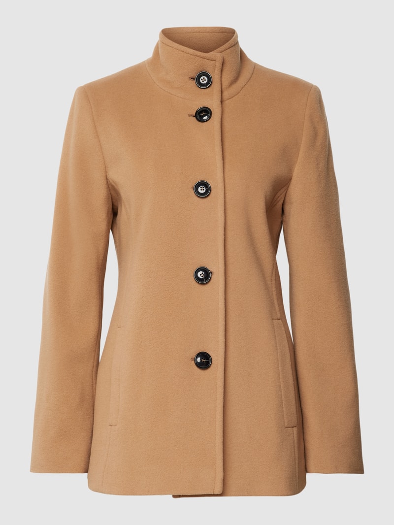 Jacke mit Stehkragen in camel