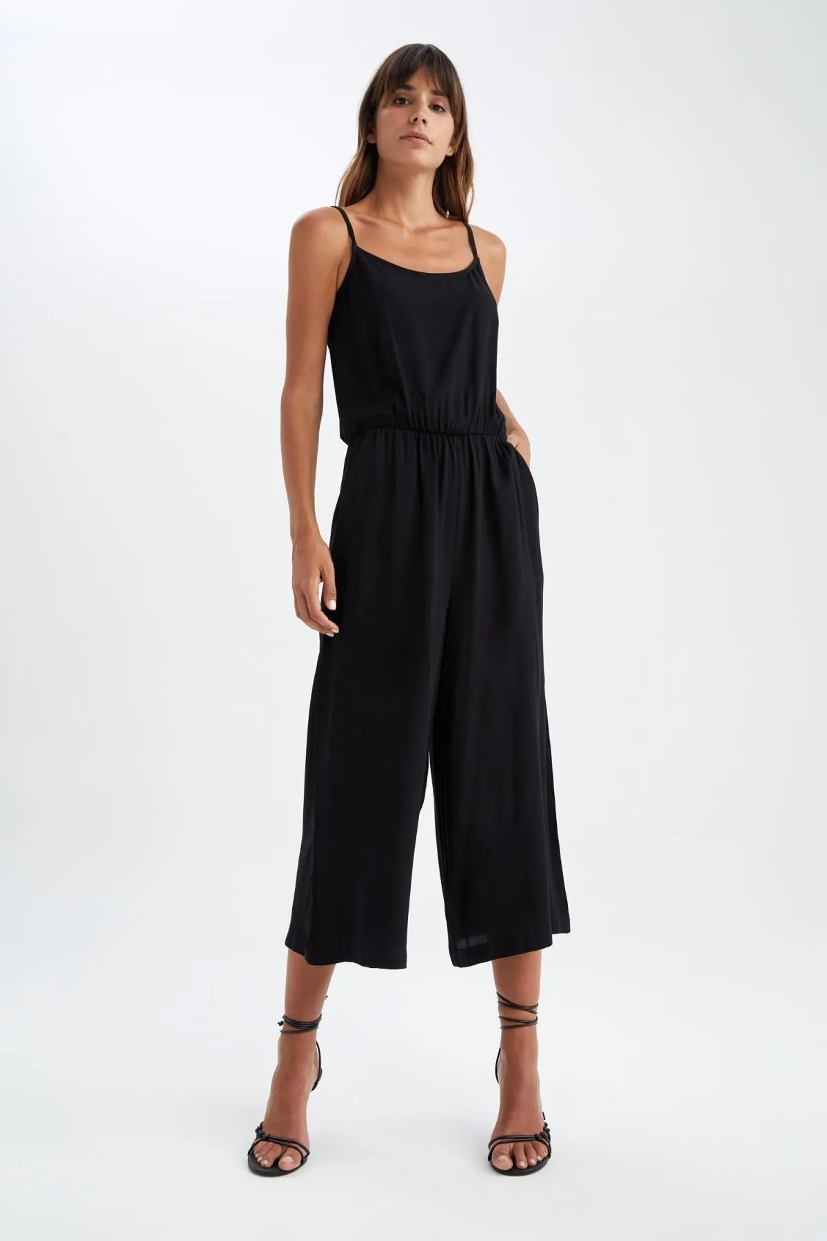 DeFacto  Basic-Midi-Jumpsuit mit Trägern