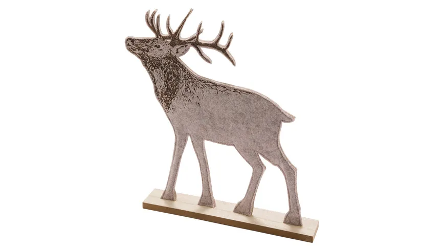 Filzaufsteller Hirsch natur