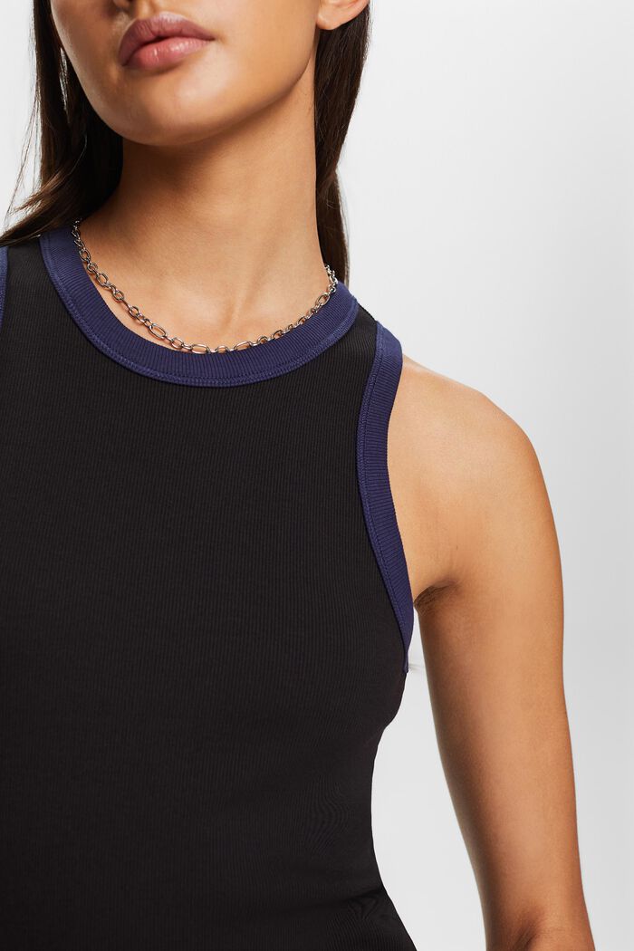 Geripptes Jersey-Tanktop, Stretchbaumwolle