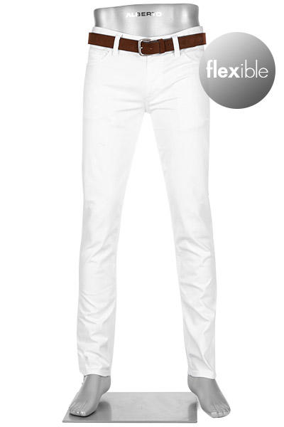 Alberto, Jeans, Regular Fit, Baumwolle T400® 8oz, weiß