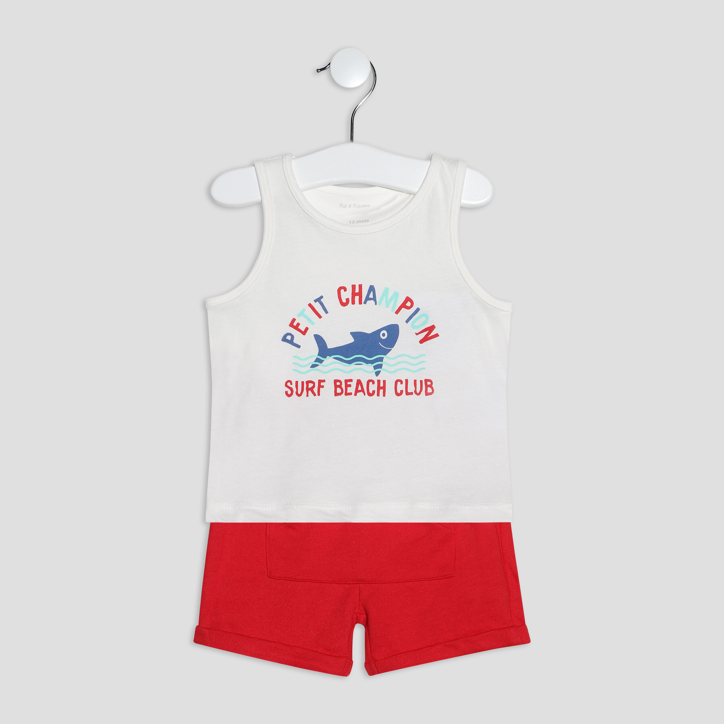 Ensemble 2 pièces blanc bébé garçon | La Halle