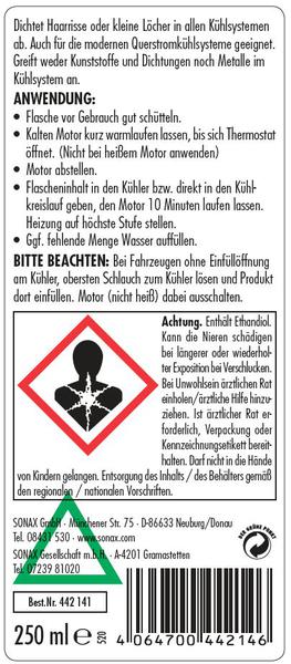 SONAX 442141 KühlerDichtung, 250 ml - ATU