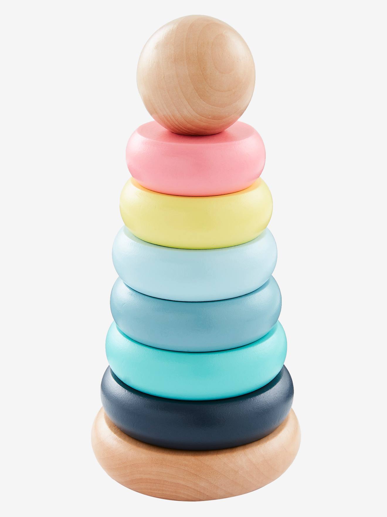 Pyramide d'éveil en bois FSC® multicolore